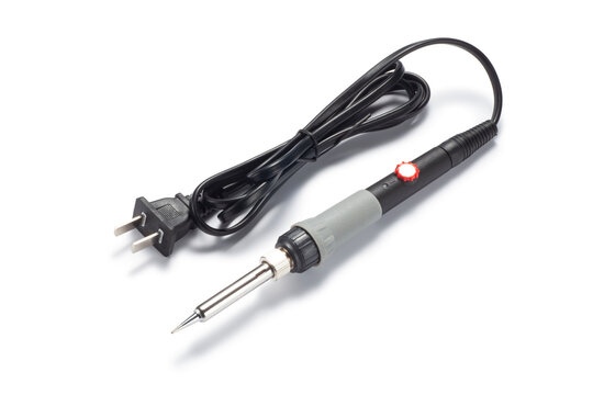 electric soldering iron isolated on white background