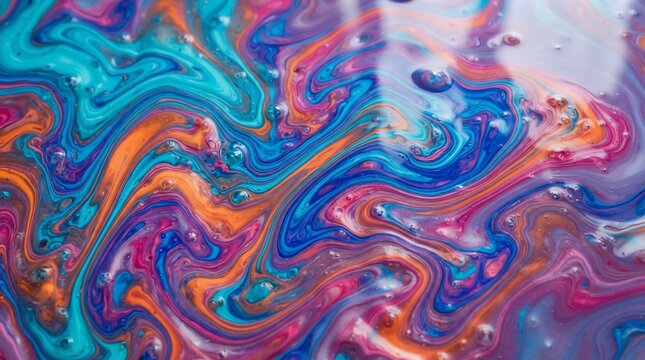 Vibrant swirling colors abstract background with fluid art texture