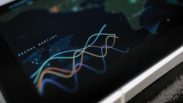 Colorful signal stream chart tracks changing global patterns