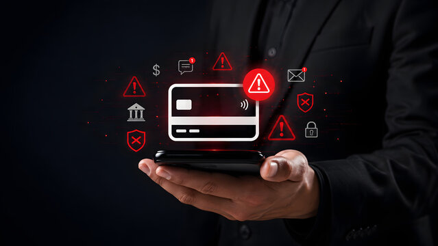 Digital banking security system for smartphone users to detect online payment fraud and cyber security threat alerts, block credit card transaction alerts and prevent financial fraud.