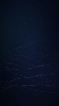 Clean 4K textless abstract background featuring undulating 3D geometric flow lines, smooth vector contour wave ribbons, subtle gradient lighting, and dark slate technology grid layout. Minimalist moti