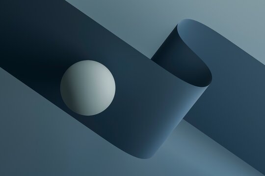 3D Sphere Geometric Form