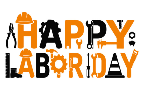 Celebrating the achievements of workers with a vibrant and creative labor day graphic featuring a unique silhouette