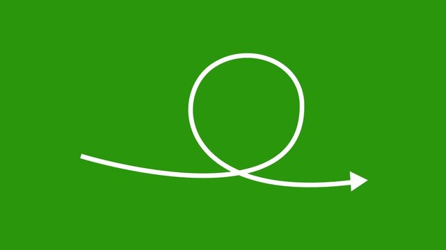 white circular arrow animation forming a continuous loop, suitable for process diagrams, business concepts, technology presentations, and infographic backgrounds.