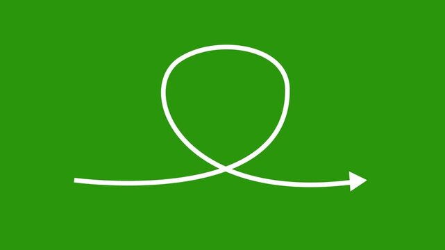 white circular arrow animation forming a continuous loop, suitable for process diagrams, business concepts, technology presentations, and infographic backgrounds.