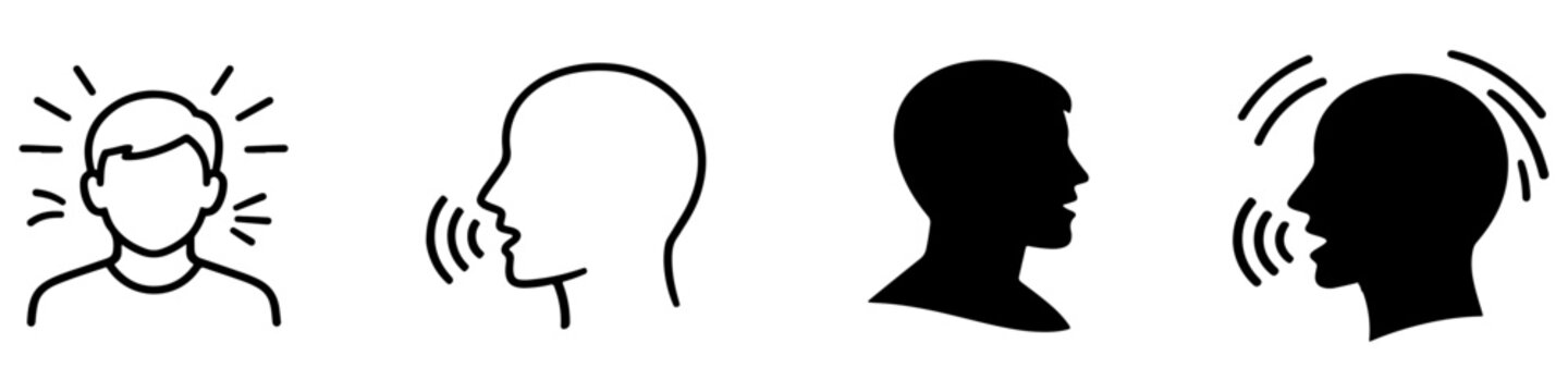 Tourette syndrome icon set in multiple styles for awareness, education, healthcare and medical uses.