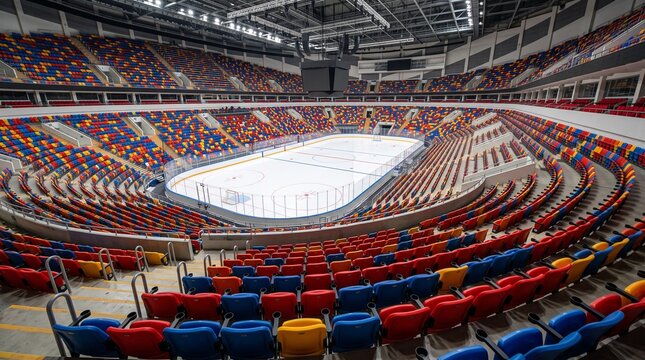 Hockey arena seats empty, nhl season start