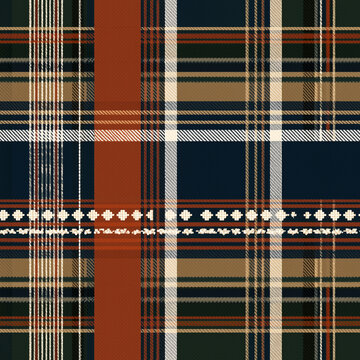 Seamless tartan plaid weave pattern