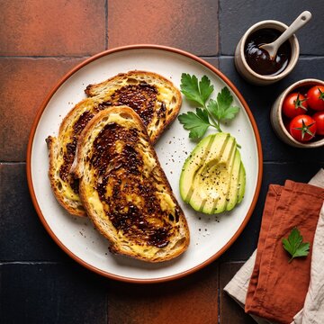 Vegemite Toast: Iconic Aussie Breakfast Hot Buttered Toast with a Thin Layer of Salty Yeast Extract, Often Paired with Cheese, Avocado, or Egg