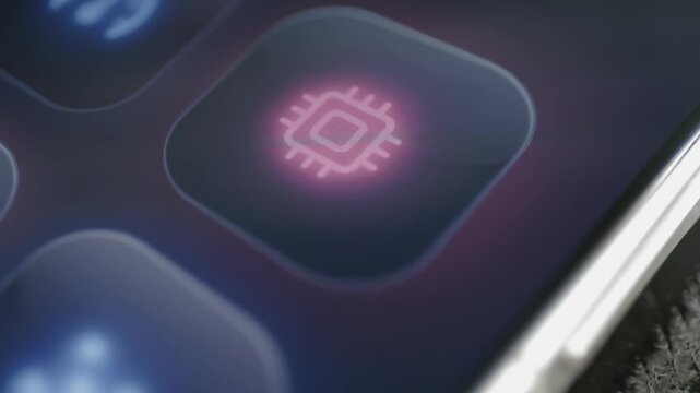Mobile Processor Icon Activates Advanced Computing Controls