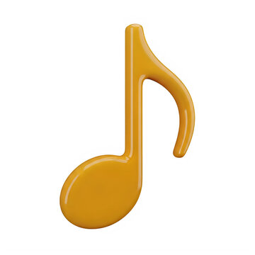 A golden eighth note symbol