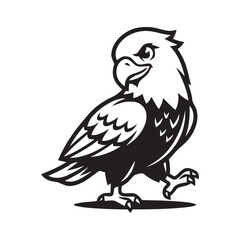 Fototapeta premium Fierce eagle standing and walking