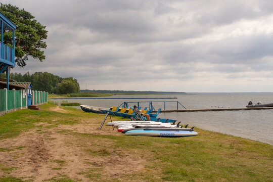 Small village Nanosy and lake Naroch, Belarus