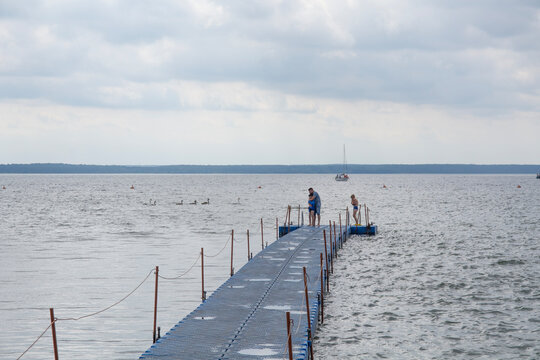 Small village Nanosy and lake Naroch, Belarus