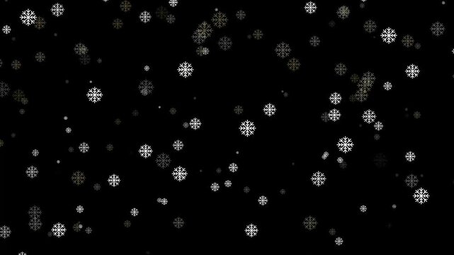 White geometric snowflakes against dark background. Suitable for winter themes, holiday design, backgrounds, christmas and festive projects. Festive and versatile.
