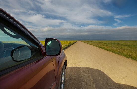 Road in fields