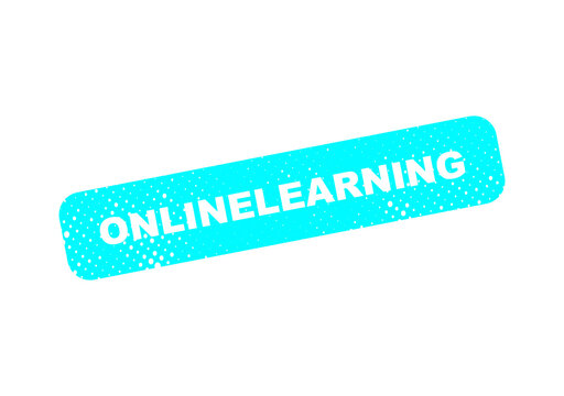 Modern online learning banner with digital sparkles illustration