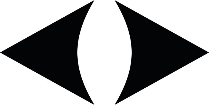 Horizontal Scroll Arrow Icon, Left and Right Directional Navigation Symbol