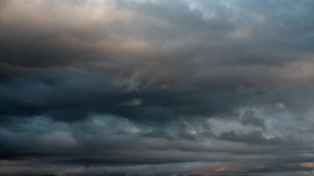 Dramatic Storm Clouds Rolling Across the Sky in Time Lapse