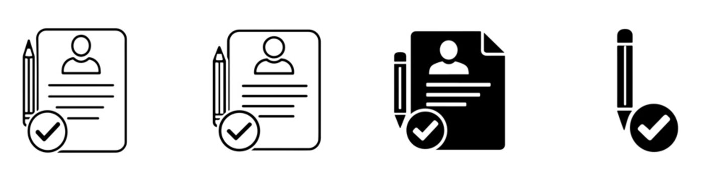   Enrollment icon set with registration, admission, applications, student forms and education symbols.