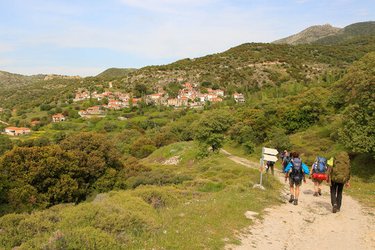 Wandern auf Lesbos in Griechenland
