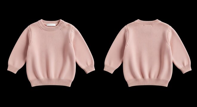 mockup of a blush color baby sweater