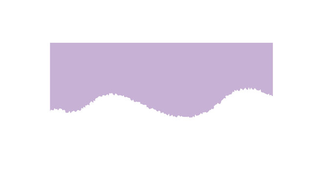 Light purple torn paper strip with a wavy ripped edge
