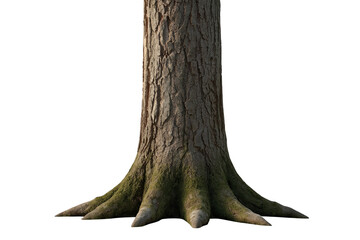 Fototapeta premium Mature tree trunk base with mossy exposed roots