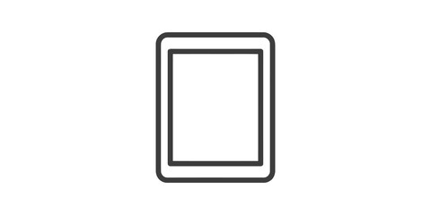 Simple tablet screen frame icon for mobile device digital interface design. ©  图像