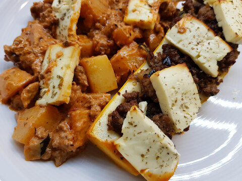 Zucchini Cucurbita pepo aus dem eigenen Garten