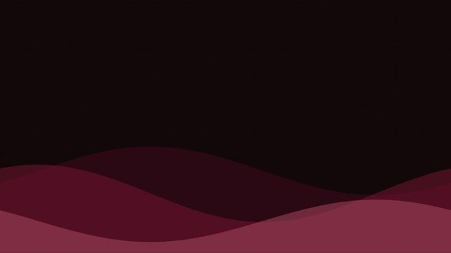 Abstract background with smooth flowing dark red and purple waves.