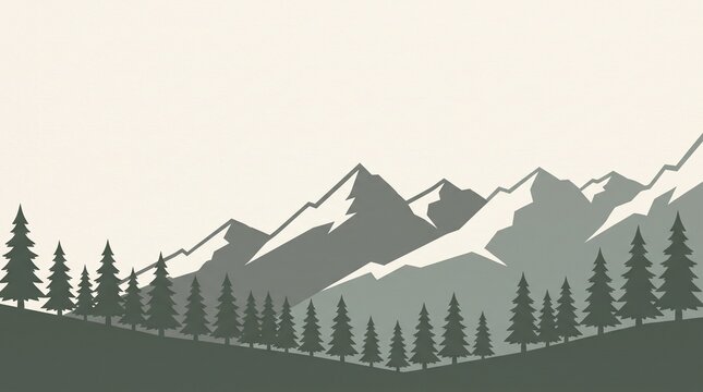 Scandinavian Minimal Nature Background in Nordic Muted Tones