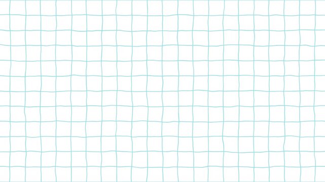手描き風ラフグリッド変形アニメーション背景 水色 横長 16:9