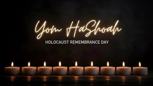 Yom hashoah holocaust remembrance day candles
