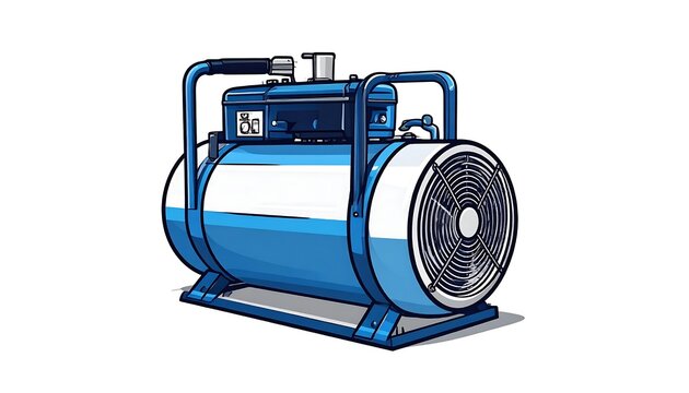 Blue vintage pickup truck illustration vector.