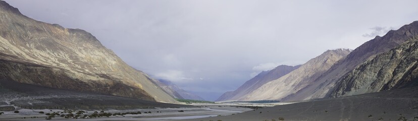 Nubra valley panorama view in Ladakh, India © Dany