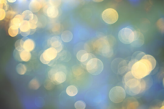 Summer vibe, golden bokeh on an abstract blurred background, softcolor nature