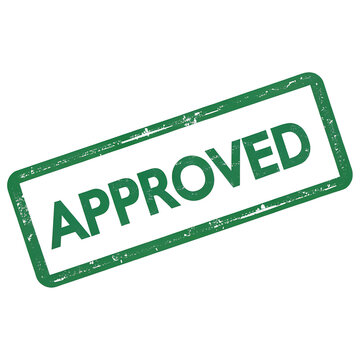 Vintage Green Approved Rubber Stamp Design 