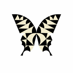 Naklejka premium Geometric Butterfly Abstract Logo
