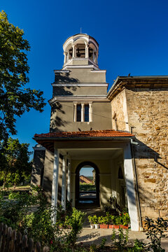 Tall tower with a clock on top of it, Svishtov, Bulgaria