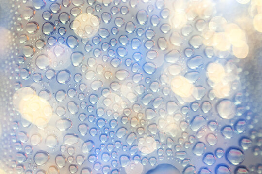 Air bubbles on a black background, texture for overlay, liquid