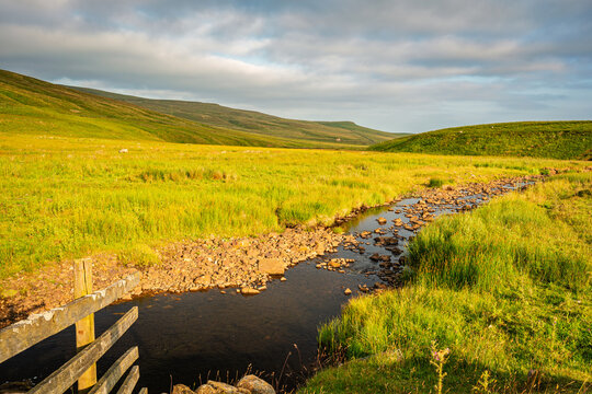 Langdon Beck on Langdon Common in the North Pennines, a landscape of sweeping  moorlands, renowned for vast open skies, winding rivers and historic stone buildings in a National Landscape