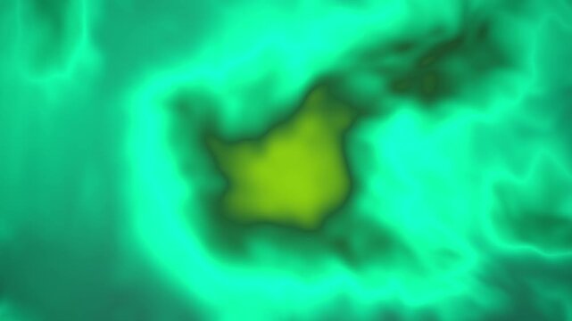 Abstract Green Smoke Motion Background with Ethereal Flowing Vapors