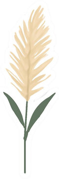 stiker daun - 1