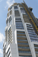 Fototapeta premium north elevation of One Delisle designed by Jeanne Gang of Studio Gang, near Yonge St and St Clair Av W, Toronto