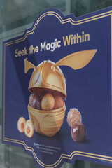 Fototapeta premium Harry Potter “Back to Hogwarts” promotion poster at Tim Hortons, Toronto