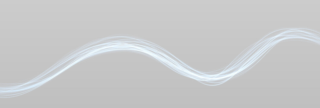 Curved trail of glistering energy with radiant spark and shimmering flare.
