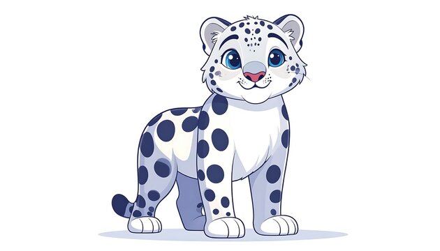 Cute cartoon dalmatian dog sitting on skateboard.