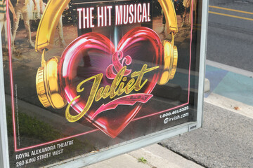 Fototapeta premium OOH street poster advertisement for the hit musical 