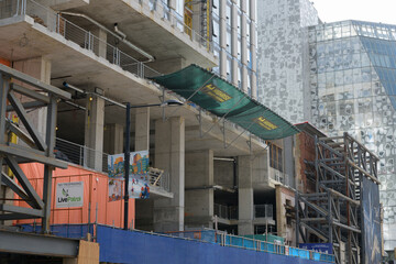 Fototapeta premium construction of Concord Sky, a mixed-use condominium tower at 391 Yonge St (southeast corner of Gerrard) designed by Kohn Pedersen Fox (KPF), Toronto
